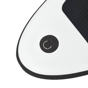 vidaXL Stand Up Paddleboard Set Aufblasbar mit Segel Tragetasche SUP Board Surfbrett Surfboard Paddling ISUP Schwarz Weiß 330x72x10cm - Image 5