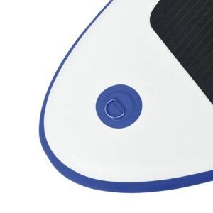 vidaXL Stand Up Paddleboard Set mit Segel Tragetasche Aufblasbar SUP Paddle Paddling Board Paddelbrett Surfboard Windsurf Rigg Blau Weiß - Image 4
