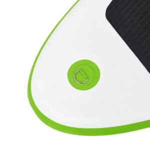 vidaXL Stand Up Paddleboard Set Aufblasbar mit Segel Tragetasche SUP Board Surfbrett Surfboard Paddling ISUP Grün Weiß 330x72x10cm - Image 5