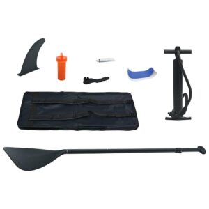 vidaXL Stand Up Paddleboard Set mit Segel Tragetasche Aufblasbar SUP Paddle Paddling Board Paddelbrett Surfboard Windsurf Rigg Blau Weiß - Image 7