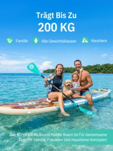 Niphean Stand up Paddling Board mit Sitz und Allem Zubehör, 320cm Paddleboard für Aller Fähigkeitsniveaus, SUP Board 200kg Tragkraft für 2 Personen, Standup Paddle Board for Adults - Image 3