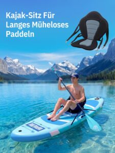 Niphean Stand up Paddling Board mit Sitz, (Ultraleichtes) SUP Board für Frauen, Standup Paddle Board mit +30% Balance StabilTrac-Finne, Anti-Rutsch Inflatable Paddle Board für Yoga&Haustierfreundlich - Image 7