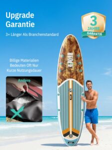 Niphean Stand up Paddling Board mit Sitz und Allem Zubehör, 320cm Paddleboard für Aller Fähigkeitsniveaus, SUP Board 200kg Tragkraft für 2 Personen, Standup Paddle Board for Adults - Image 4