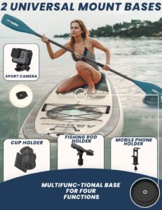 ABBOARD Stand Up Paddling Board Aufblasbar 335cm - Standup Paddle Board mit Premium Zubehör Getränkehalter,SUP Board 200kg Tragkraft für 2 Personen Familien Anfänger - Image 3