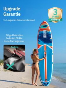 Niphean Stand up Paddling Board mit Sitz und Allem Zubehör, 320cm Paddleboard für Aller Fähigkeitsniveaus, SUP Board 200kg Tragkraft für 2 Personen, Standup Paddle Board for Adults - Image 4