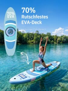 Niphean Stand up Paddling Board mit Sitz, (Ultraleichtes) SUP Board für Frauen, Standup Paddle Board mit +30% Balance StabilTrac-Finne, Anti-Rutsch Inflatable Paddle Board für Yoga&Haustierfreundlich - Image 6