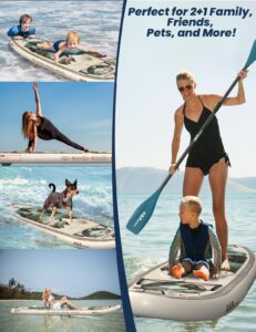 ABBOARD Stand Up Paddling Board Aufblasbar 335cm - Standup Paddle Board mit Premium Zubehör Getränkehalter,SUP Board 200kg Tragkraft für 2 Personen Familien Anfänger - Image 7