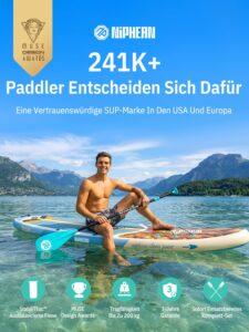 Niphean Stand up Paddling Board mit Sitz und Allem Zubehör, 320cm Paddleboard für Aller Fähigkeitsniveaus, SUP Board 200kg Tragkraft für 2 Personen, Standup Paddle Board for Adults - Image 2
