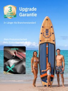 Niphean (Extra Groß) Stand Up Paddling Board, SUP für 2+1 Personen/Familien, SUP Board mit (Anfängergeeignet) StabilTrac Finne, Wasserdichte Handyhülle, Stand Up Paddle Board for Adults, Geschenkideen - Image 2