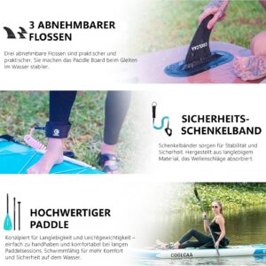 COOLCAA Dolphin Lite SUP Board, 350cm (Extra Groß) Stand Up Paddling Board, Aufblasbares Stand-Up Paddle Board mit 86cm Extra Breit, Fishing Paddleboard mit Zubehör & Tragetasche für Adults, 210 kg - Image 4