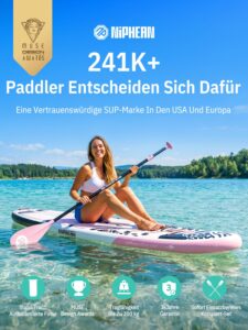 Niphean Stand up Paddling Board mit Sitz und Allem Zubehör, 320cm Paddleboard für Aller Fähigkeitsniveaus, SUP Board 200kg Tragkraft für 2 Personen, Standup Paddle Board for Adults - Image 2