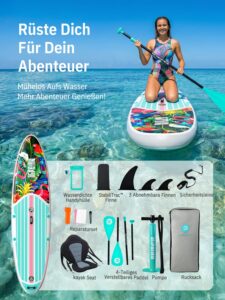 Niphean Stand up Paddling Board mit Sitz und Allem Zubehör, 320cm Paddleboard für Aller Fähigkeitsniveaus, SUP Board 200kg Tragkraft für 2 Personen, Standup Paddle Board for Adults - Image 8