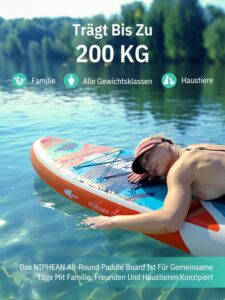 Niphean Stand up Paddling Board mit Sitz und Allem Zubehör, 320cm Paddleboard für Aller Fähigkeitsniveaus, SUP Board 200kg Tragkraft für 2 Personen, Standup Paddle Board for Adults - Image 5