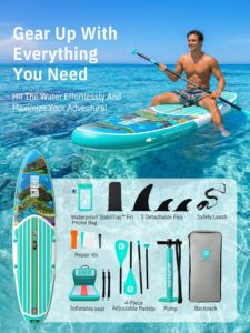 Niphean Stand up Paddling Board mit Sitz und Allem Zubehör, 320cm Paddleboard für Aller Fähigkeitsniveaus, SUP Board 200kg Tragkraft für 2 Personen, Standup Paddle Board for Adults - Image 5