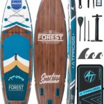 ATPROSS Stand Up Paddling Board mit Zubehör Set, 320x84cm Extra Breit SUP Board für 2 Personen, 200kg Tragkraft, Rutschfestes Stand Up Paddle zum Surfen