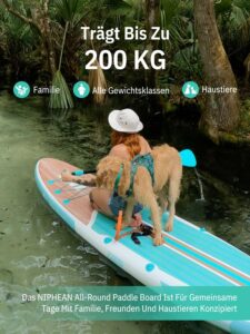 Niphean Stand up Paddling Board mit Sitz und Allem Zubehör, 320cm Paddleboard für Aller Fähigkeitsniveaus, SUP Board 200kg Tragkraft für 2 Personen, Standup Paddle Board for Adults - Image 5