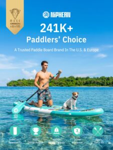 Niphean Stand up Paddling Board mit Sitz und Allem Zubehör, 320cm Paddleboard für Aller Fähigkeitsniveaus, SUP Board 200kg Tragkraft für 2 Personen, Standup Paddle Board for Adults - Image 2