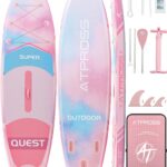ATPROSS Stand Up Paddling Board mit Zubehör Set, 320x84cm Extra Breit SUP Board für 2 Personen, 200kg Tragkraft, Rutschfestes Stand Up Paddle zum Surfen