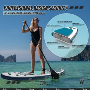 TIGERXBANG SUP Boards Stand Up Paddling Board 320x82x15cm, aufblasbare Paddle-Boards mit Doppelschläger-Paddel, Kajak-Sitz, Defender-Pro-Kollektion Blau - Image 8