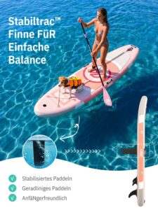 Niphean Stand up Paddling Board mit Sitz, (Ultraleichtes) SUP Board für Frauen, Standup Paddle Board mit +30% Balance StabilTrac-Finne, Anti-Rutsch Inflatable Paddle Board für Yoga&Haustierfreundlich - Image 5