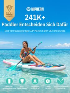Niphean Stand up Paddling Board mit Sitz und Allem Zubehör, 320cm Paddleboard für Aller Fähigkeitsniveaus, SUP Board 200kg Tragkraft für 2 Personen, Standup Paddle Board for Adults - Image 2