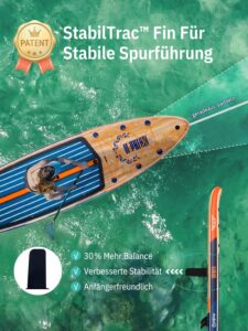 Niphean (Extra Groß) Stand Up Paddling Board, SUP für 2+1 Personen/Familien, SUP Board mit (Anfängergeeignet) StabilTrac Finne, Wasserdichte Handyhülle, Stand Up Paddle Board for Adults, Geschenkideen - Image 5