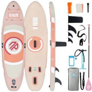 Niphean Stand up Paddling Board mit Sitz, (Ultraleichtes) SUP Board für Frauen, Standup Paddle Board mit +30% Balance StabilTrac-Finne, Anti-Rutsch Inflatable Paddle Board für Yoga&Haustierfreundlich