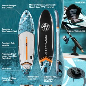 ATPROSS 350x89x15cm Inflatable Paddle Board, 200kg Extra Wide Stand Up Paddleboard for Adults with Premium SUP Accessories Kit & Backpack, Blow Up Kayak Non-Slip Stable Deck Boat for Yoga Fishing Surf - Image 5