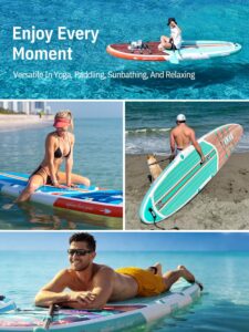 Niphean Stand up Paddling Board mit Sitz und Allem Zubehör, 320cm Paddleboard für Aller Fähigkeitsniveaus, SUP Board 200kg Tragkraft für 2 Personen, Standup Paddle Board for Adults - Image 7
