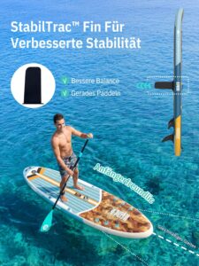 Niphean Stand up Paddling Board mit Sitz und Allem Zubehör, 320cm Paddleboard für Aller Fähigkeitsniveaus, SUP Board 200kg Tragkraft für 2 Personen, Standup Paddle Board for Adults - Image 5