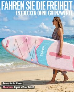 ATPROSS Stand Up Paddling Board mit Zubehör Set, 320x84cm Extra Breit SUP Board für 2 Personen, 200kg Tragkraft, Rutschfestes Stand Up Paddle zum Surfen - Image 3