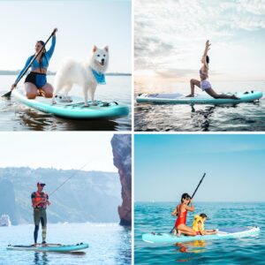 Paddleboards für Erwachsene, NACATIN Aufblasbares Stand Up Paddle Board mit 10'6" SUP Paddleboard, verstellbarem Paddel, Pumpe, Rucksack, Trockensack, ideal für alle Könnerstufen - Image 7