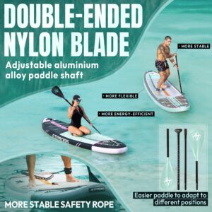 ATPROSS 350x89x15cm Inflatable Paddle Board, 200kg Extra Wide Stand Up Paddleboard for Adults with Premium SUP Accessories Kit & Backpack, Blow Up Kayak Non-Slip Stable Deck Boat for Yoga Fishing Surf - Image 6