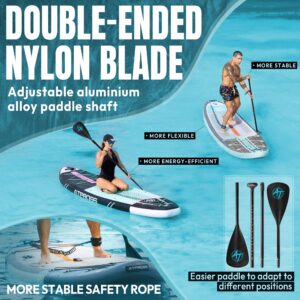 ATPROSS 350x89x15cm Inflatable Paddle Board, 200kg Extra Wide Stand Up Paddleboard for Adults with Premium SUP Accessories Kit & Backpack, Blow Up Kayak Non-Slip Stable Deck Boat for Yoga Fishing Surf - Image 6