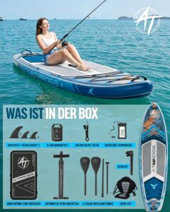 ATPROSS Stand Up Paddling Board mit Sitz & Zubehör Set, 320x84cm Extra Breit SUP Board für 2 Personen, 200kg Tragkraft, Rutschfestes Stand Up Paddle zum Surfen - Image 6