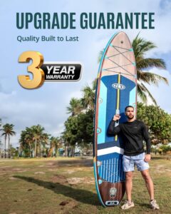 ZLX 350cm Extra Groß Stand Up Paddle Board mit Sitz Große Tragfähigkeit 550LB Inflatable SUP Board für Erwachsene Anfängerfreundlich Stabiles Anti-Rutsch-Deck (Schwarz-2) - Image 3