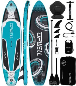UPWELL 335x86x15cm Aufblasbares Stand Up Paddling Board mit Sitz, SUP Board Standup Paddle Board Paddleboard, Cyclone