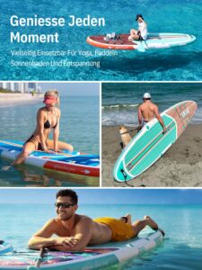 Niphean Stand up Paddling Board mit Sitz und Allem Zubehör, 320cm Paddleboard für Aller Fähigkeitsniveaus, SUP Board 200kg Tragkraft für 2 Personen, Standup Paddle Board for Adults - Image 7
