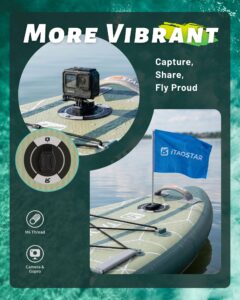 iTAOSTAR C03A 35" Super Wide Paddle Board, mehr Spaß aufblasbares Paddelbrett mit 5 Flossen, 12 Fuß Stand Up Paddle Board mit Premium-SUP-Zubehör für Erwachsene Aller Könnensstufen - Image 6