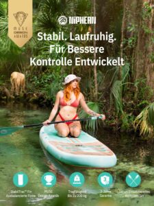 Niphean Stand up Paddling Board mit Sitz und Allem Zubehör, 320cm Paddleboard für Aller Fähigkeitsniveaus, SUP Board 200kg Tragkraft für 2 Personen, Standup Paddle Board for Adults - Image 2