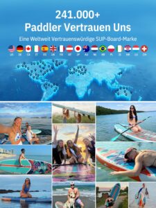 Niphean Stand up Paddling Board mit Sitz und Allem Zubehör, 320cm Paddleboard für Aller Fähigkeitsniveaus, SUP Board 200kg Tragkraft für 2 Personen, Standup Paddle Board for Adults - Image 3