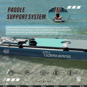 TIGERXBANG SUP Boards Stand Up Paddling Board 320x82x15cm, aufblasbare Paddle-Boards mit Doppelschläger-Paddel, Kajak-Sitz, Defender-Pro-Kollektion Blau - Image 3