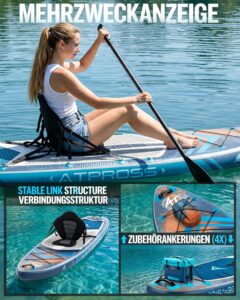 ATPROSS Stand Up Paddling Board mit Sitz & Zubehör Set, 320x84cm Extra Breit SUP Board für 2 Personen, 200kg Tragkraft, Rutschfestes Stand Up Paddle zum Surfen - Image 8
