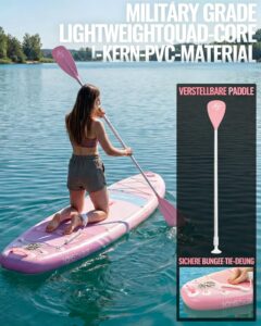 ATPROSS Stand Up Paddling Board mit Zubehör Set, 320x84cm Extra Breit SUP Board für 2 Personen, 200kg Tragkraft, Rutschfestes Stand Up Paddle zum Surfen - Image 6
