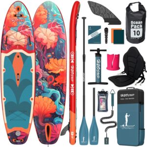 H2OSUP Stand Up Paddling Board-15 cm Dick Aufblasbares SUP Board,mit Rucksack,Haltbares Paddle Board Zubehör