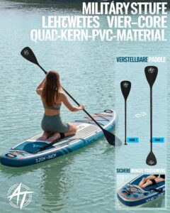 ATPROSS Stand Up Paddling Board mit Sitz & Zubehör Set, 320x84cm Extra Breit SUP Board für 2 Personen, 200kg Tragkraft, Rutschfestes Stand Up Paddle zum Surfen - Image 7