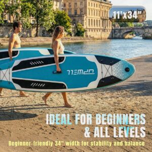 UPWELL 335x86x15cm Aufblasbares Stand Up Paddling Board mit Sitz, SUP Board Standup Paddle Board Paddleboard, Cyclone - Image 3