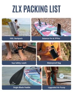 ZLX 350cm Extra Groß Stand Up Paddle Board mit Sitz Große Tragfähigkeit 550LB Inflatable SUP Board für Erwachsene Anfängerfreundlich Stabiles Anti-Rutsch-Deck - Image 6