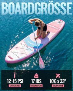 ATPROSS Stand Up Paddling Board mit Zubehör Set, 320x84cm Extra Breit SUP Board für 2 Personen, 200kg Tragkraft, Rutschfestes Stand Up Paddle zum Surfen - Image 4