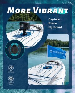 iTAOSTAR A02A 35" Extra Wide Paddle Board, Stand Up Paddle Board with Seat, Stable Wide Inflatable Paddle Boards for Adults/Family/Youth of All Skill Levels - Image 6